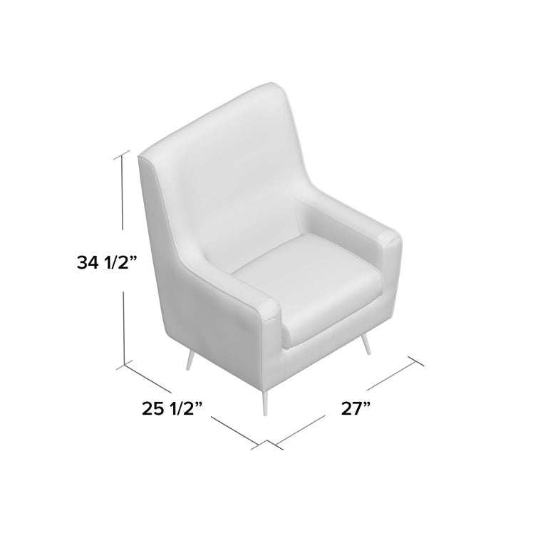 Anvika Metal and Fabric Arm Chair | Living Room Chair | Lounge Chair