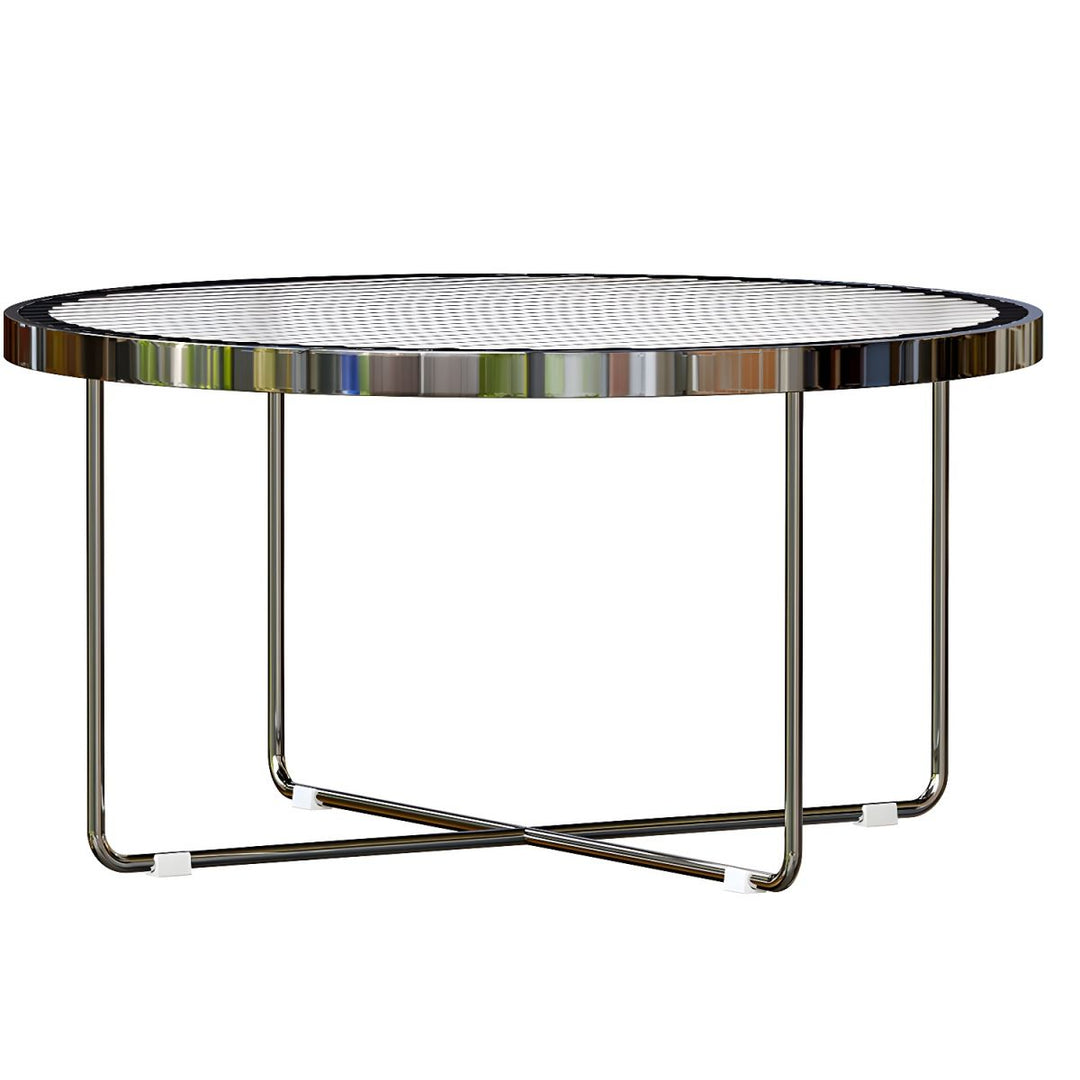 Laksh Stainless Steel Coffee Table For Living Room | Silver Frame