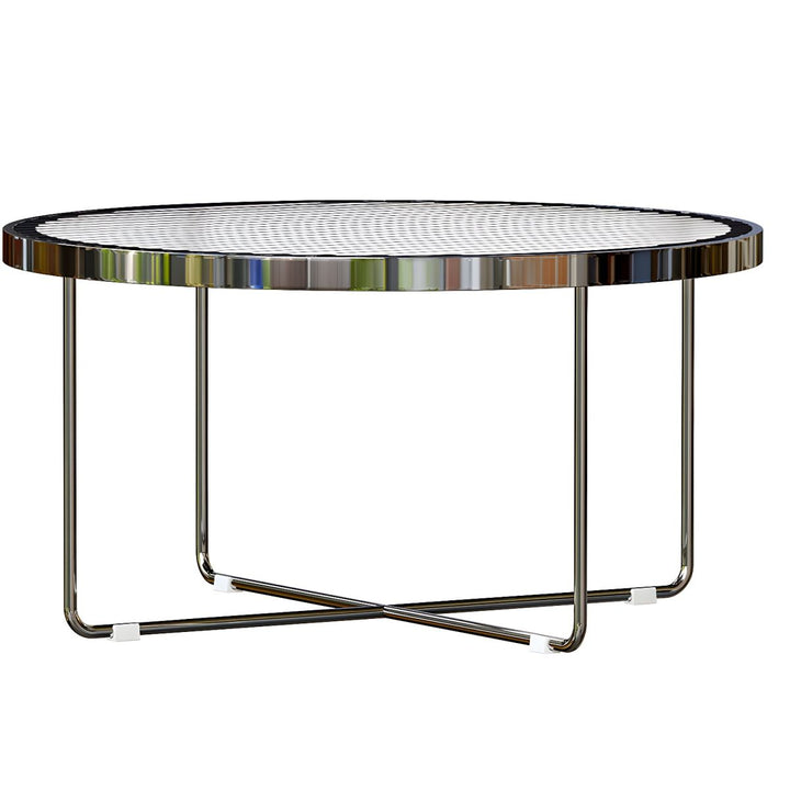 Laksh Stainless Steel Coffee Table For Living Room | Silver Frame
