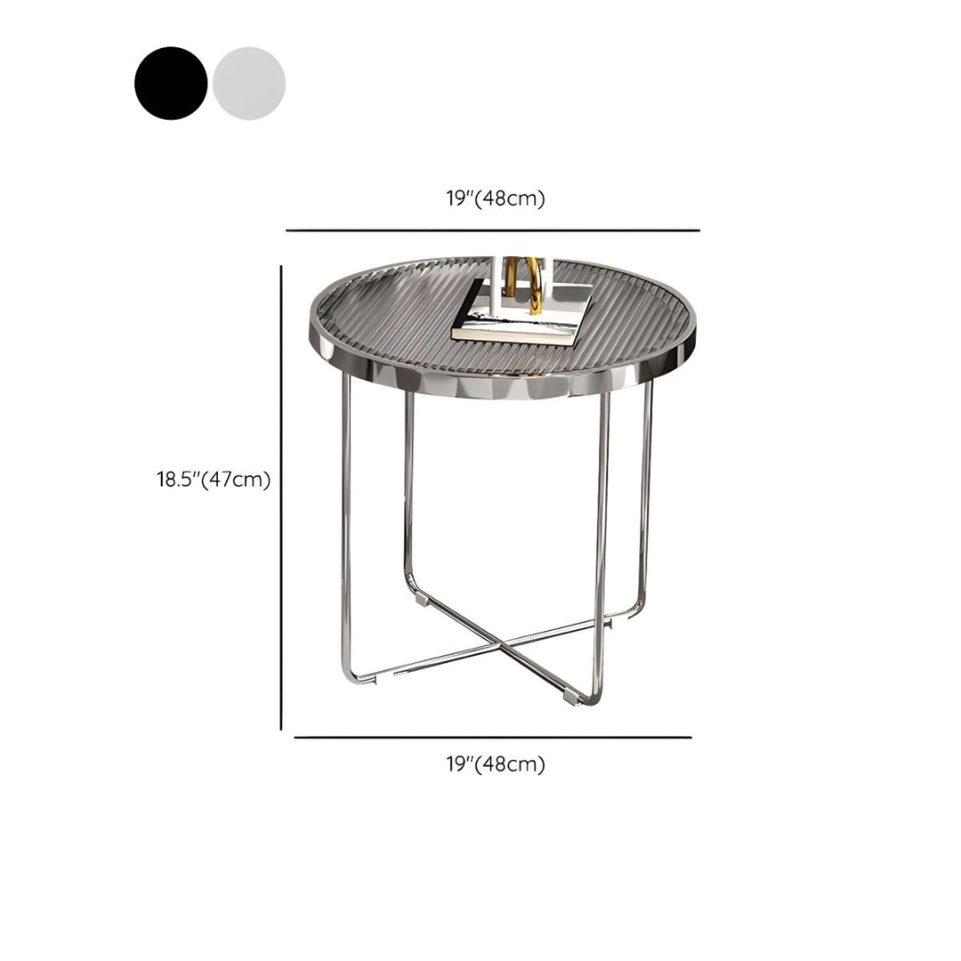 Laksh Stainless Steel Coffee Table For Living Room | Silver Frame