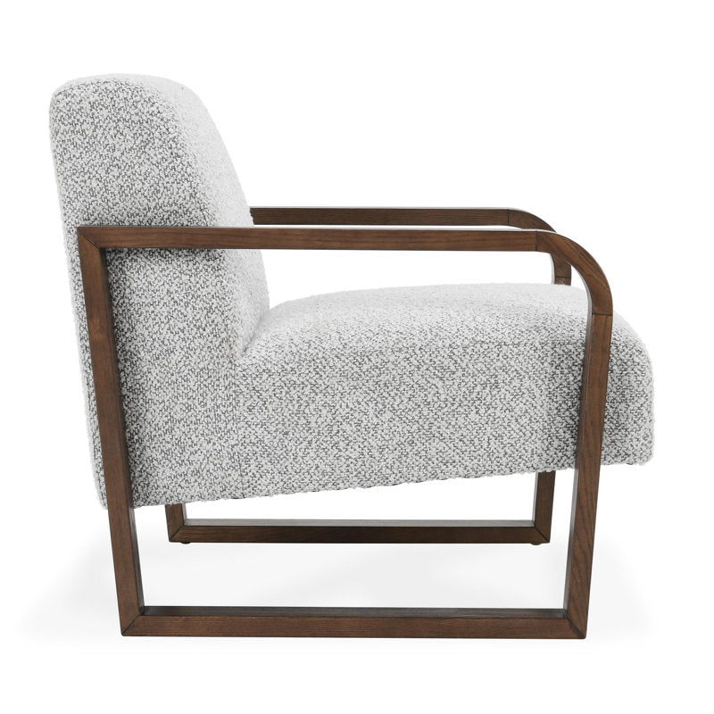 Aahana Solid Wood and Fabric Arm Chair | Living Room Chair | Lounge Chair