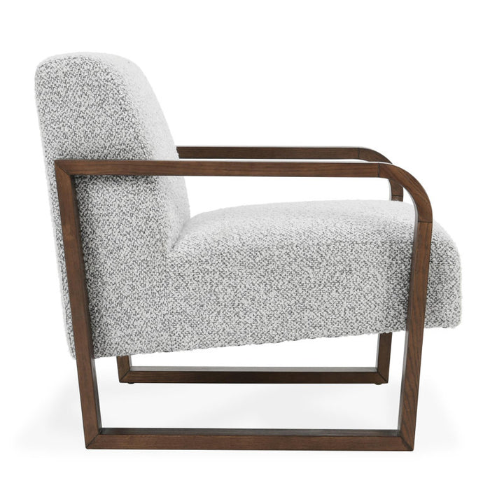 Aahana Solid Wood and Fabric Arm Chair | Living Room Chair | Lounge Chair