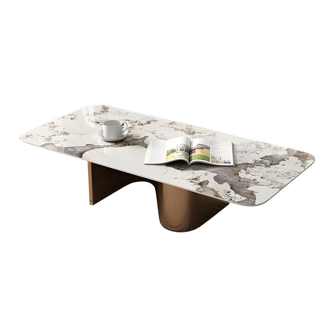 Falisha Stainless Steel Frame Coffee Table for Living Room
