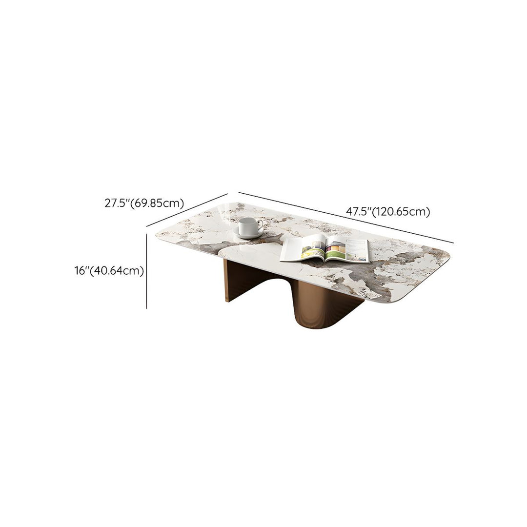 Falisha Stainless Steel Frame Coffee Table for Living Room
