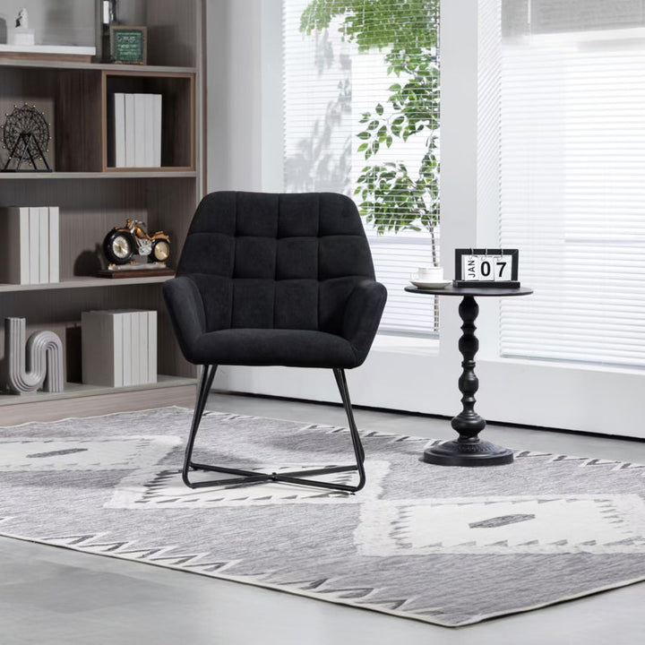 Ziyana Metal and Fabric Arm Chair | Living Room Chair | Lounge Chair