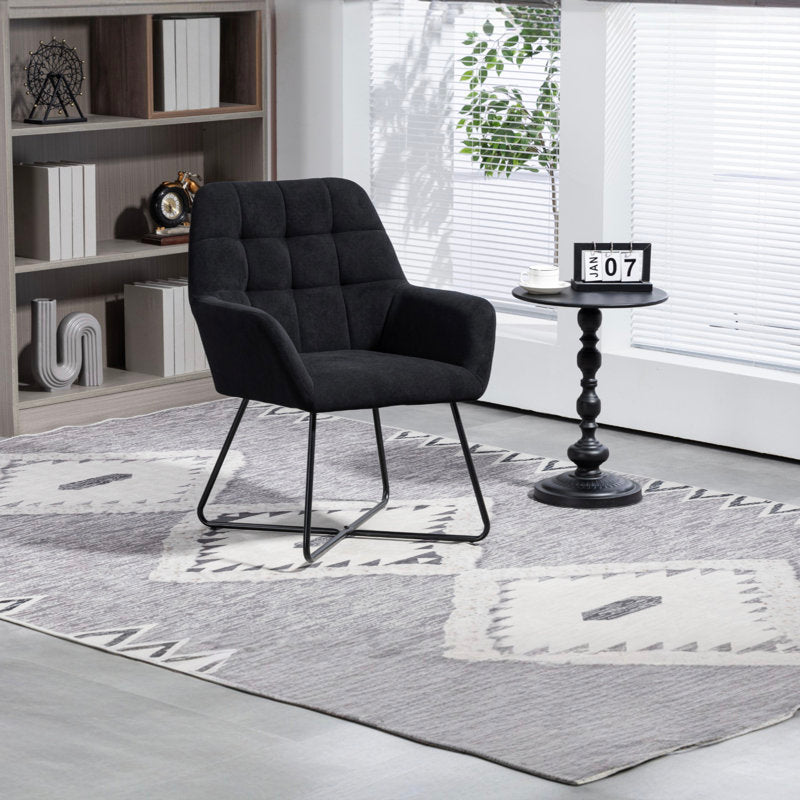 Ziyana Metal and Fabric Arm Chair | Living Room Chair | Lounge Chair