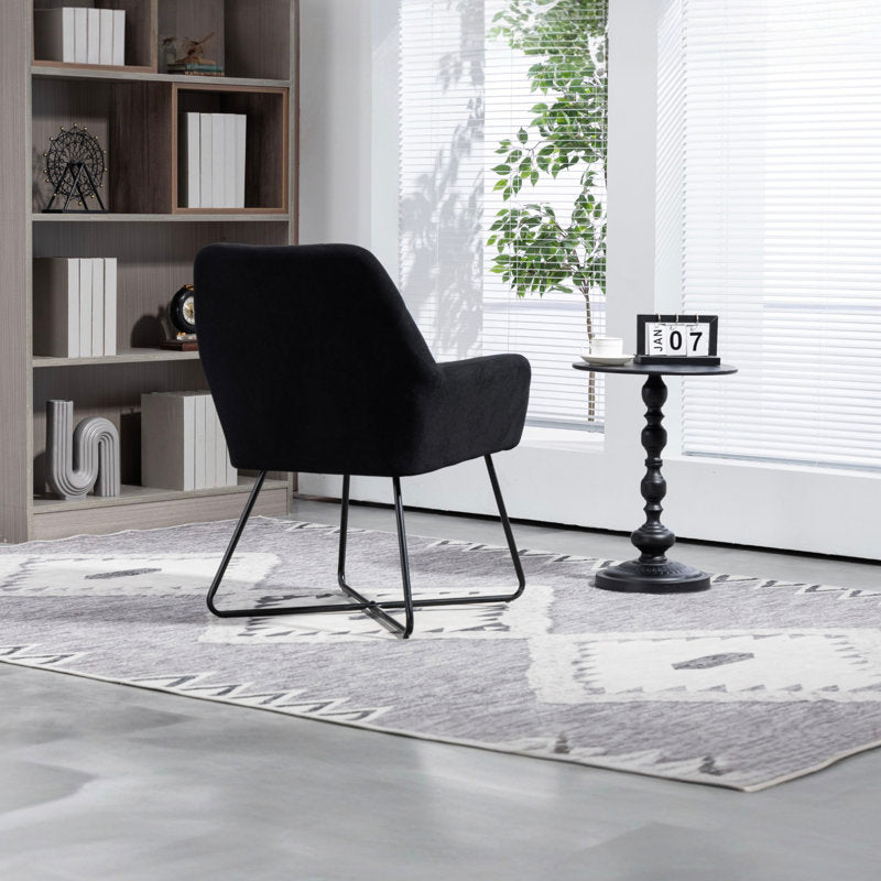 Ziyana Metal and Fabric Arm Chair | Living Room Chair | Lounge Chair