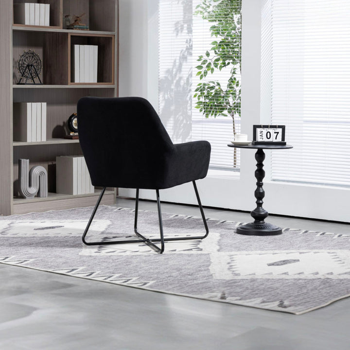 Ziyana Metal and Fabric Arm Chair | Living Room Chair | Lounge Chair