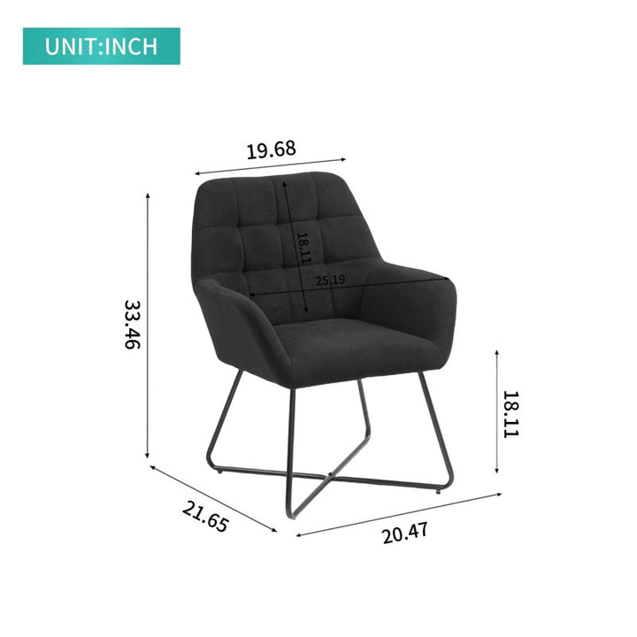 Ziyana Metal and Fabric Arm Chair | Living Room Chair | Lounge Chair