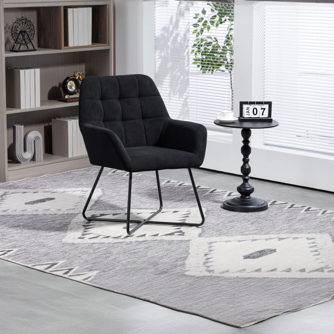 Ziyana Metal and Fabric Arm Chair | Living Room Chair | Lounge Chair