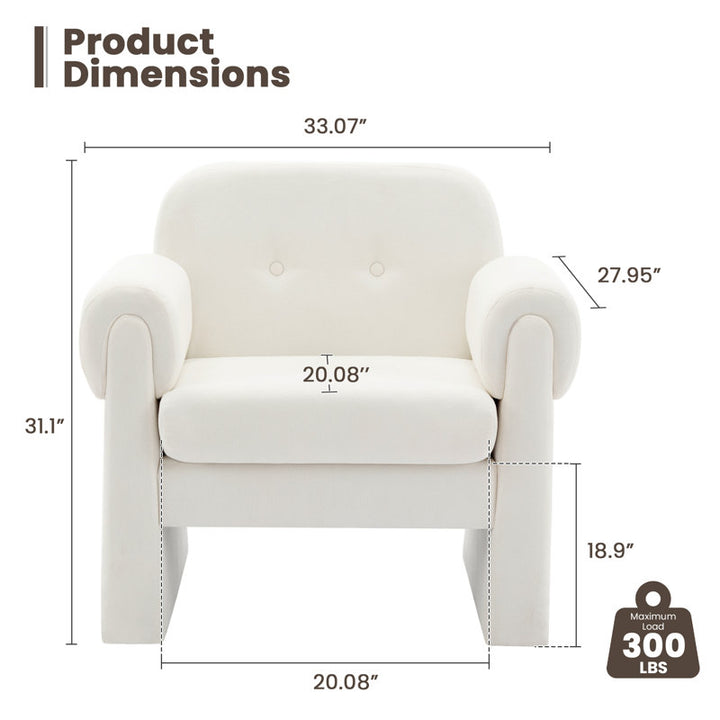 Thanya Solid Wood and Fabric Arm Chair | Living Room Chair | Lounge Chair
