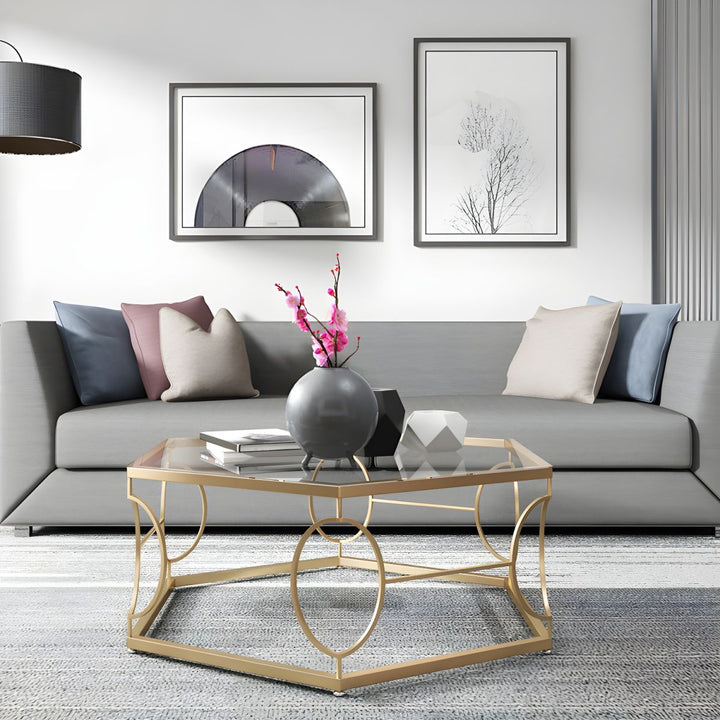 Neil Stainless Steel Frame Coffee Table for Living Room