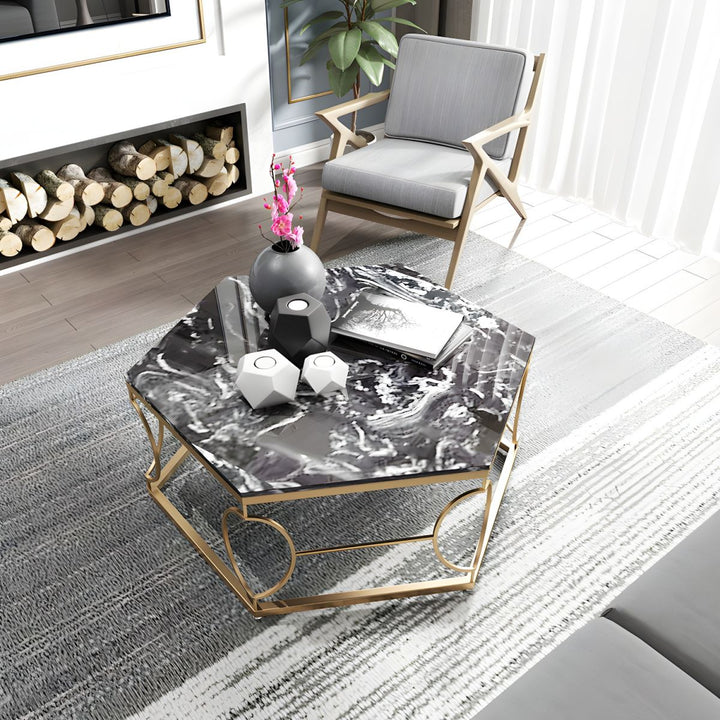 Neil Stainless Steel Frame Coffee Table for Living Room