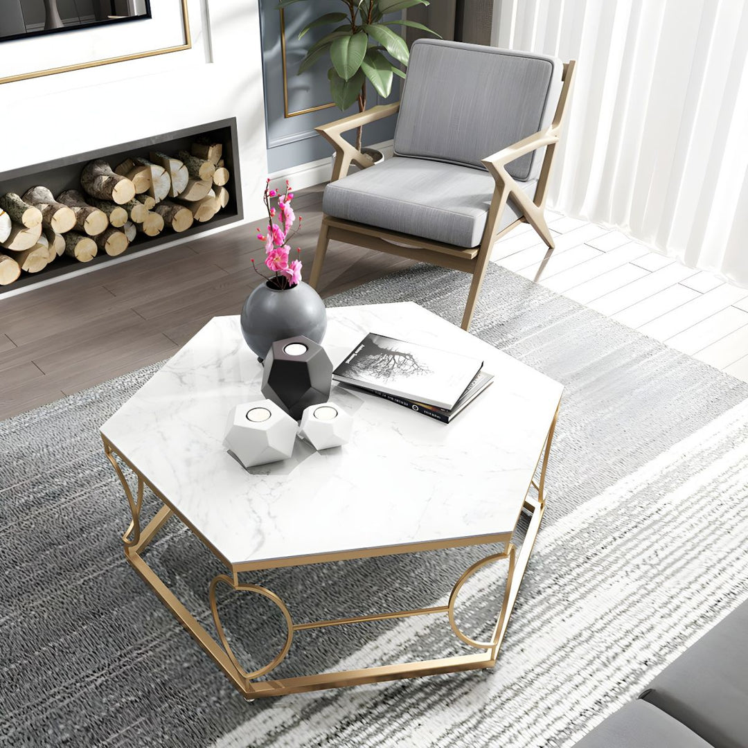 Neil Stainless Steel Frame Coffee Table for Living Room