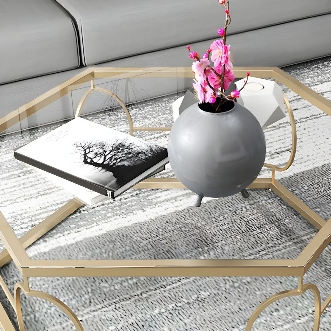 Neil Stainless Steel Frame Coffee Table for Living Room