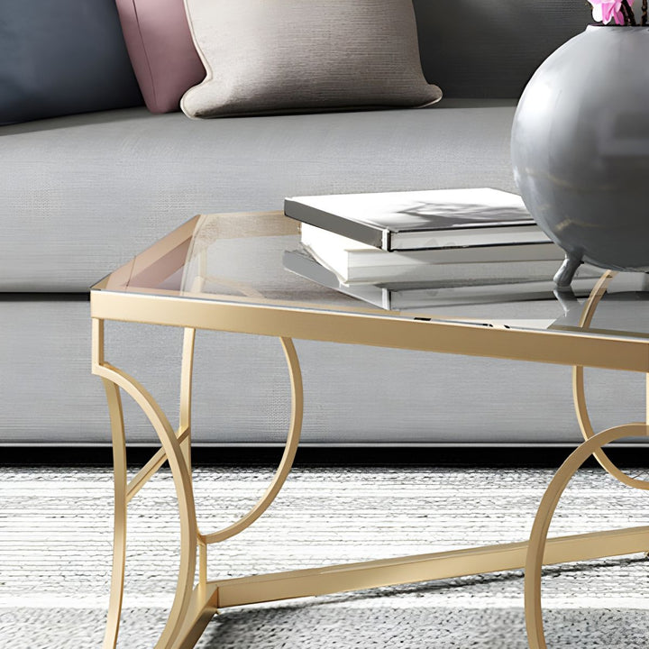 Neil Stainless Steel Frame Coffee Table for Living Room