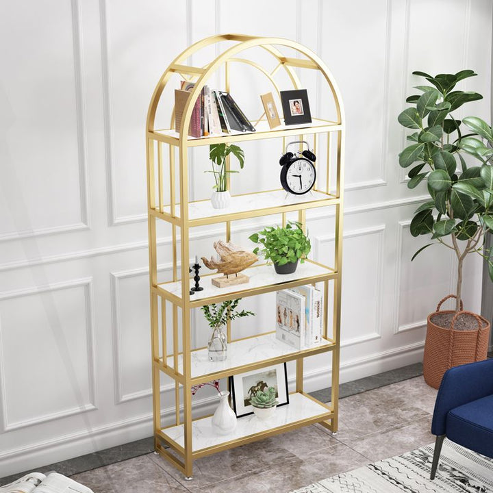 Zlata Stainless Steel Frame Storage Shelves | Bookshelves