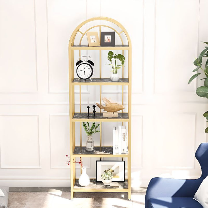 Zlata Stainless Steel Frame Storage Shelves | Bookshelves
