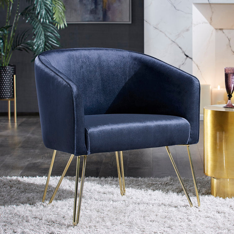 Janvika Metal and Fabric Arm Chair | Living Room Chair | Lounge Chair