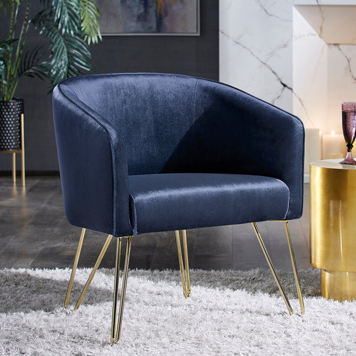 Janvika Metal and Fabric Arm Chair | Living Room Chair | Lounge Chair
