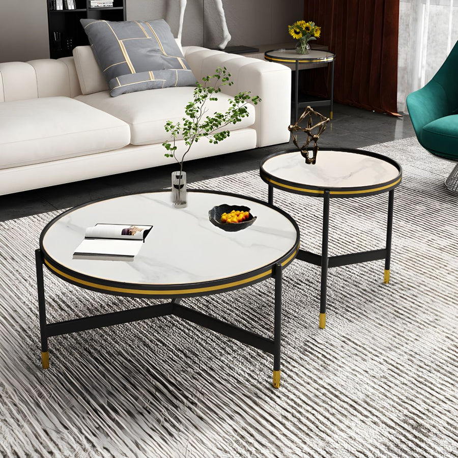 Parth Stainless Steel Frame Coffee Table for Living Room