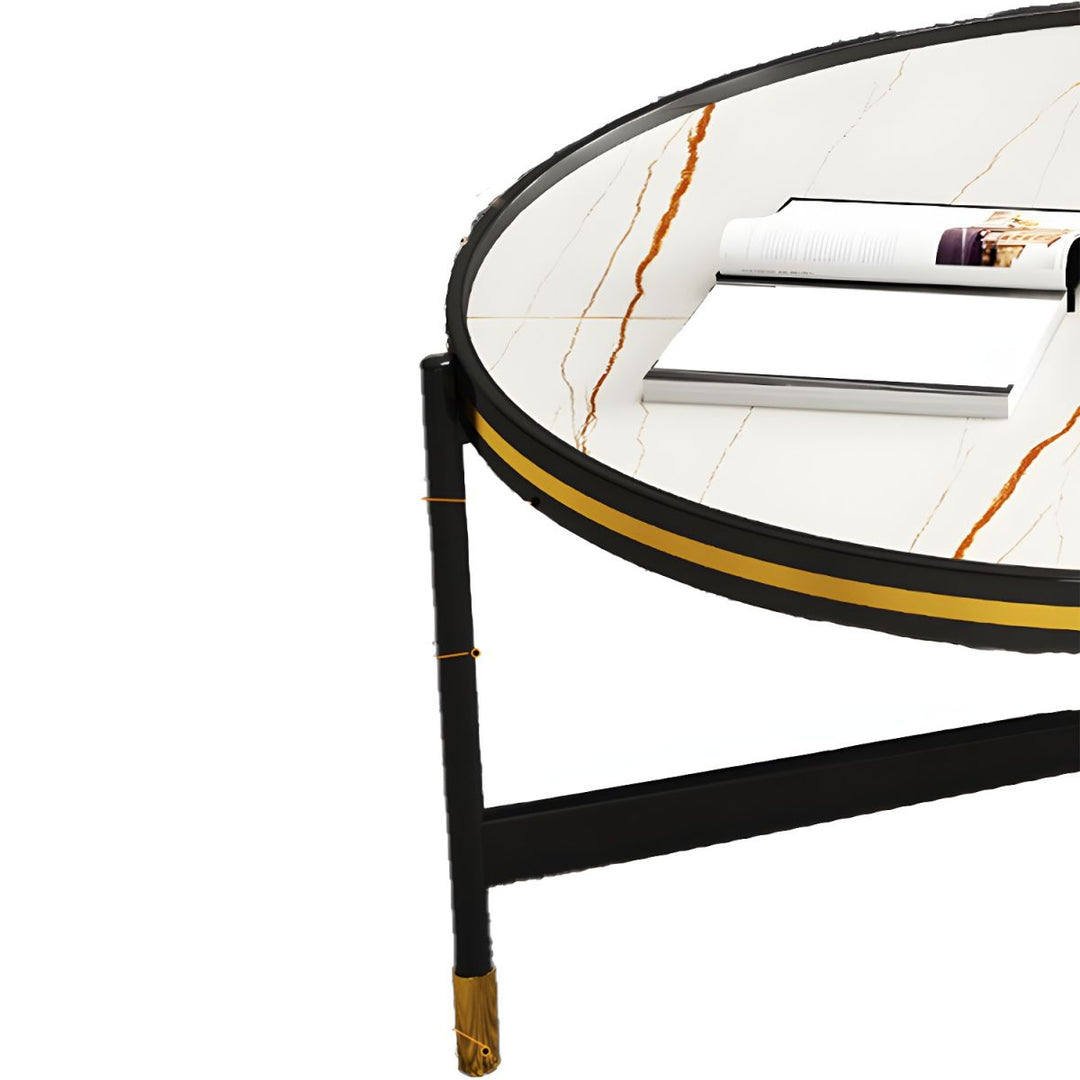Parth Stainless Steel Frame Coffee Table for Living Room