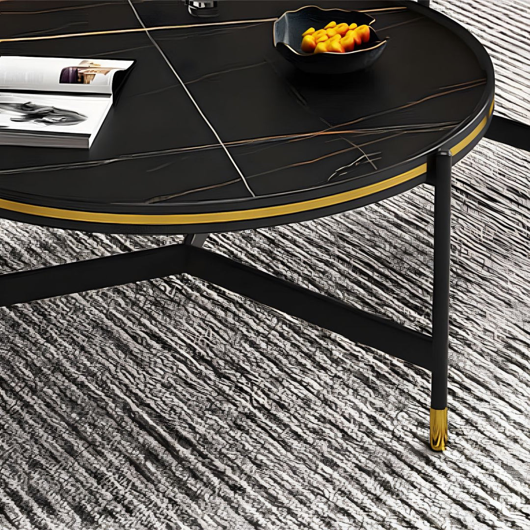 Parth Stainless Steel Frame Coffee Table for Living Room