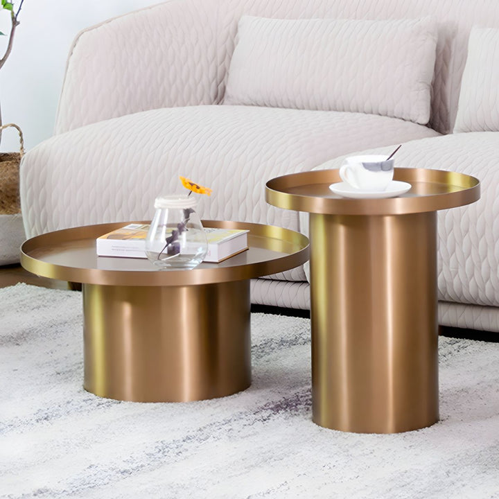 Reyansh Stainless Steel Frame Coffee Table for Living Room