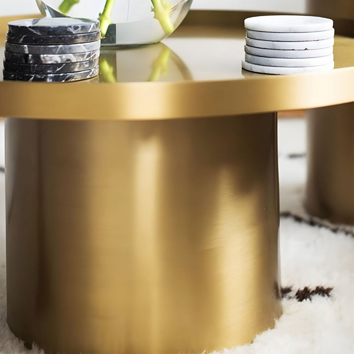 Reyansh Stainless Steel Frame Coffee Table for Living Room