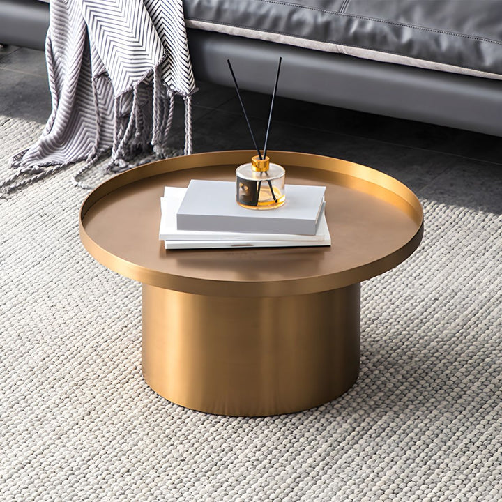 Reyansh Stainless Steel Frame Coffee Table for Living Room