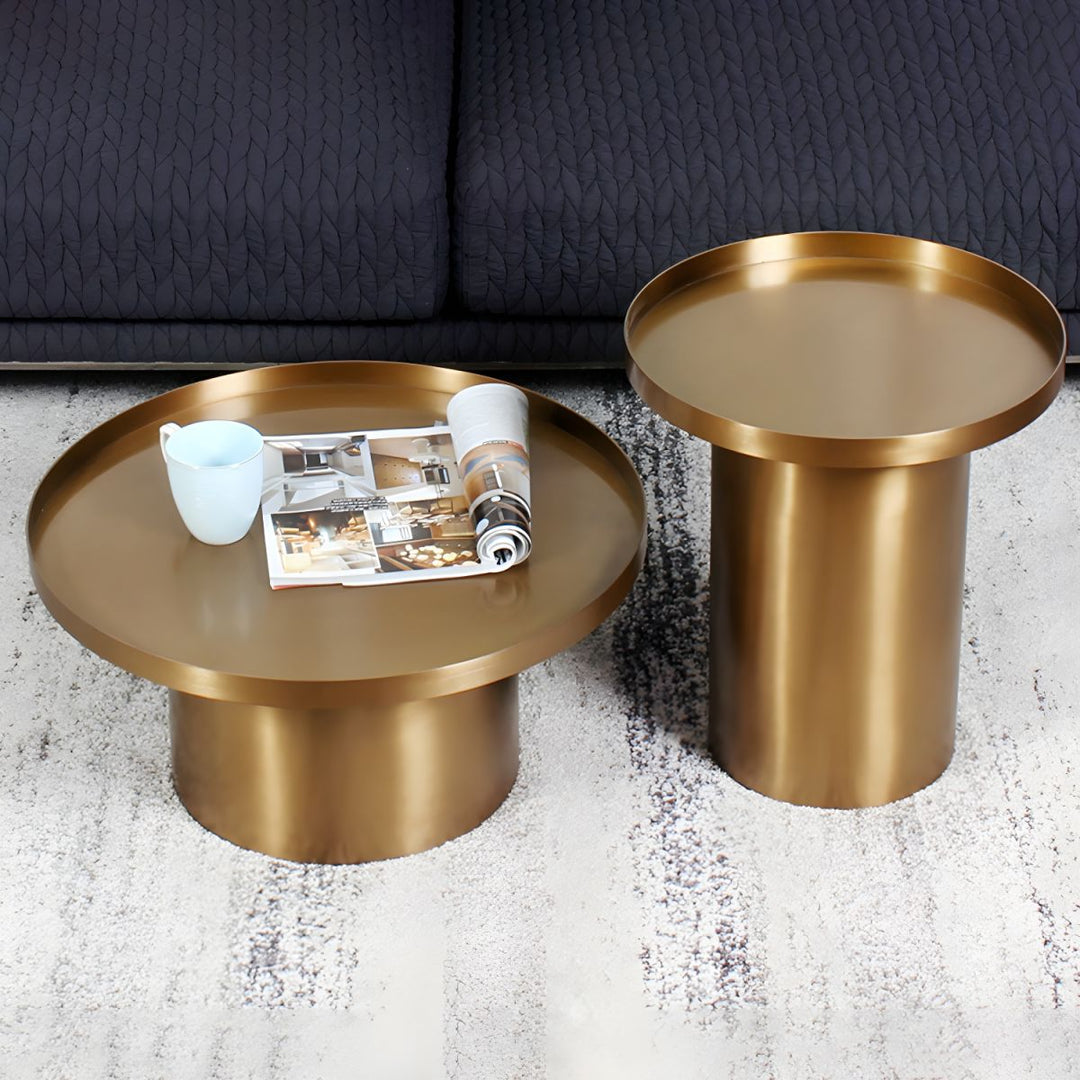 Reyansh Stainless Steel Frame Coffee Table for Living Room