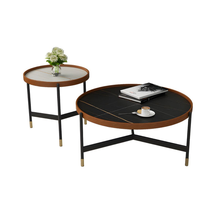 Rishaan Stainless Steel Frame Coffee Table for Living Room