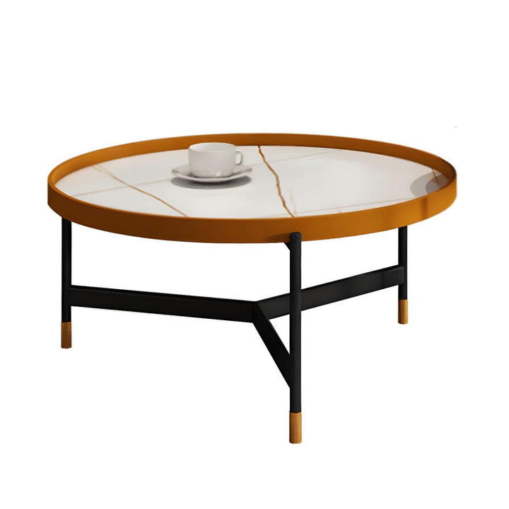 Rishaan Stainless Steel Frame Coffee Table for Living Room
