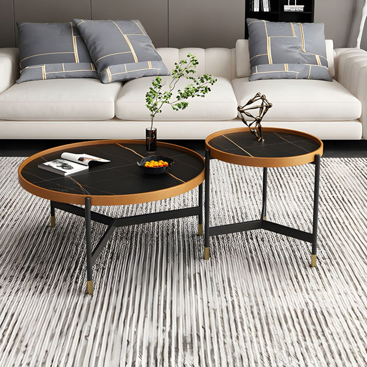 Rishaan Stainless Steel Frame Coffee Table for Living Room