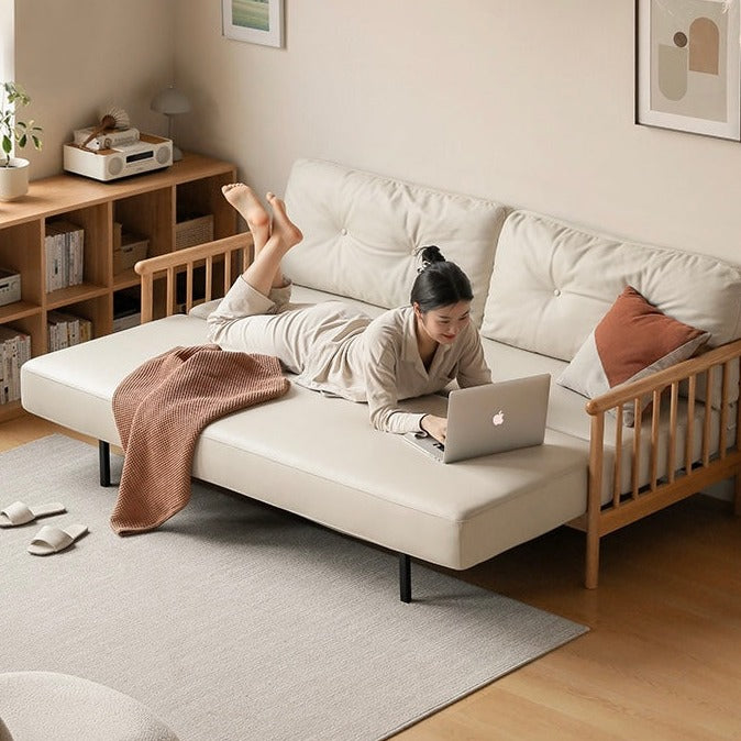 Krithya Solid Wood Sofa Come Bed | Easy Folding Sofa Come Bed
