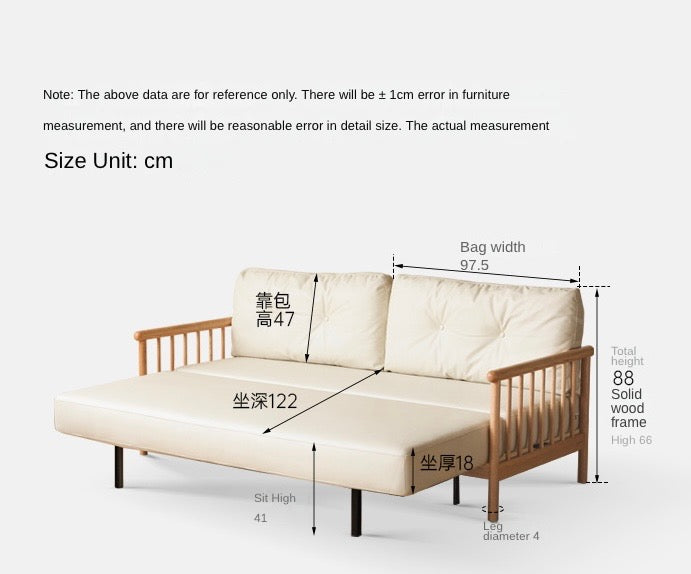 Krithya Solid Wood Sofa Come Bed | Easy Folding Sofa Come Bed
