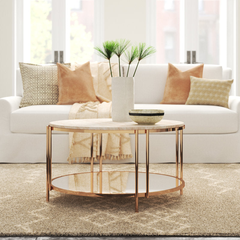 Lattice Stainless Steel Coffee Table For Living Room