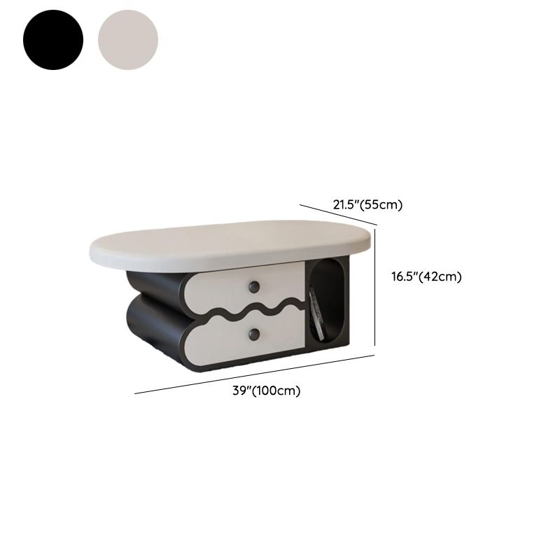 Opal Stainless Steel and MDF Coffee Table for Living Room