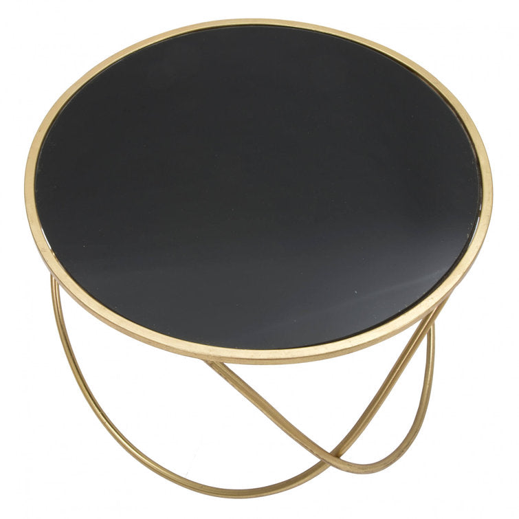 Kajal Stainless Steel Coffee Table With Glass Top