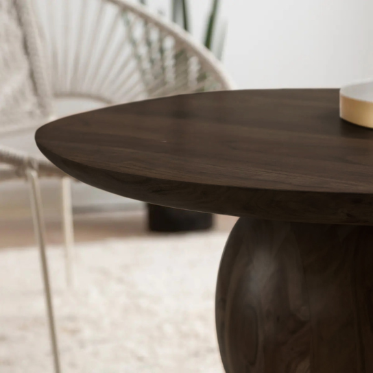 Arav Solid Wood Coffee Table |Coffee For Living Room | Centre - Walnut