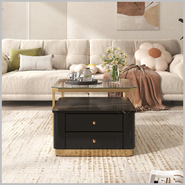 Riddhi Metal Coffee Table For Living Room - Black
