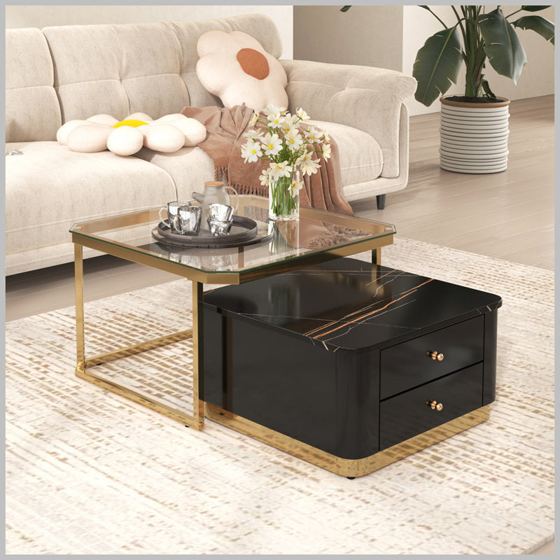 Riddhi Metal Coffee Table For Living Room - Black