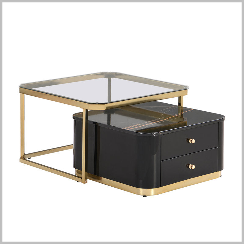 Riddhi Metal Coffee Table For Living Room - Black