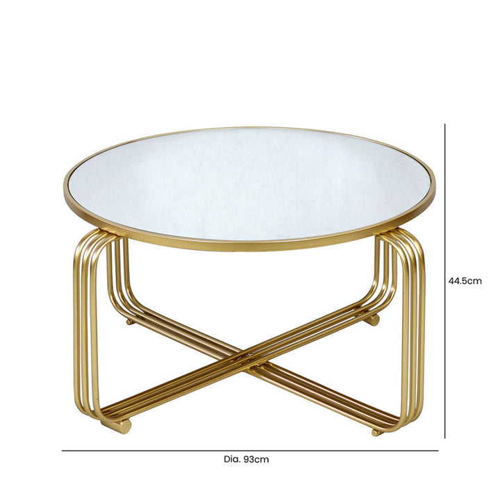Kalpana Stainless Steel Coffee Table With Glass Top
