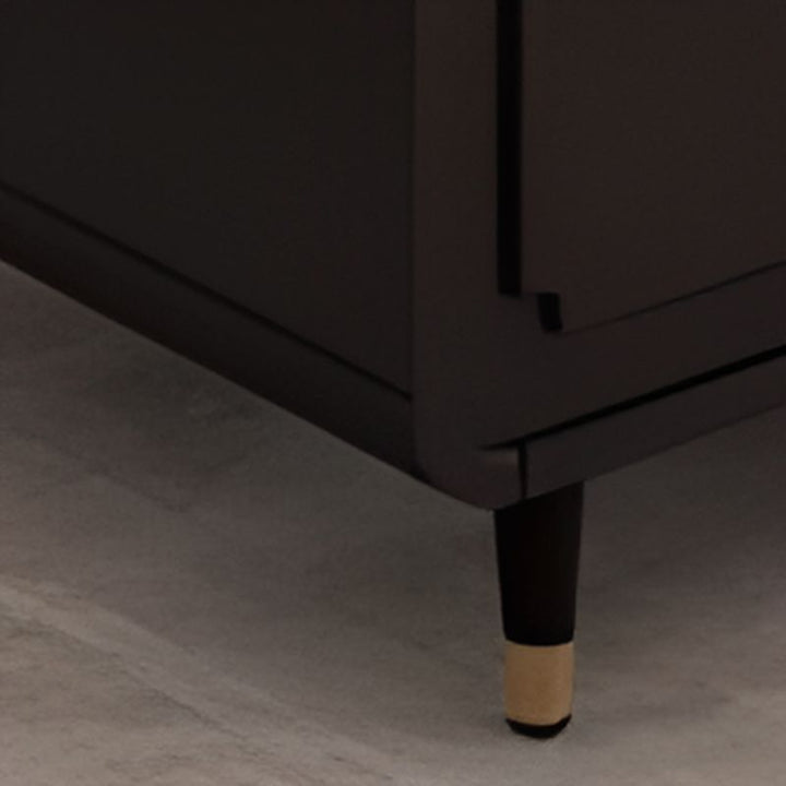 Flint Black Coffee Table for Living Room | Ceramic Composite Marble