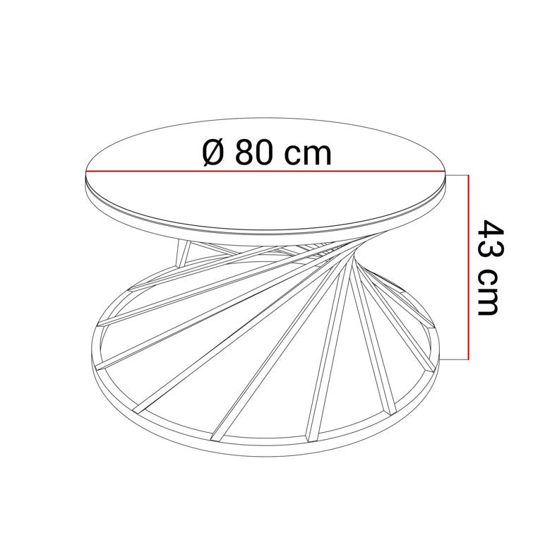 Kashish Glass Top Coffee Table For Living Room