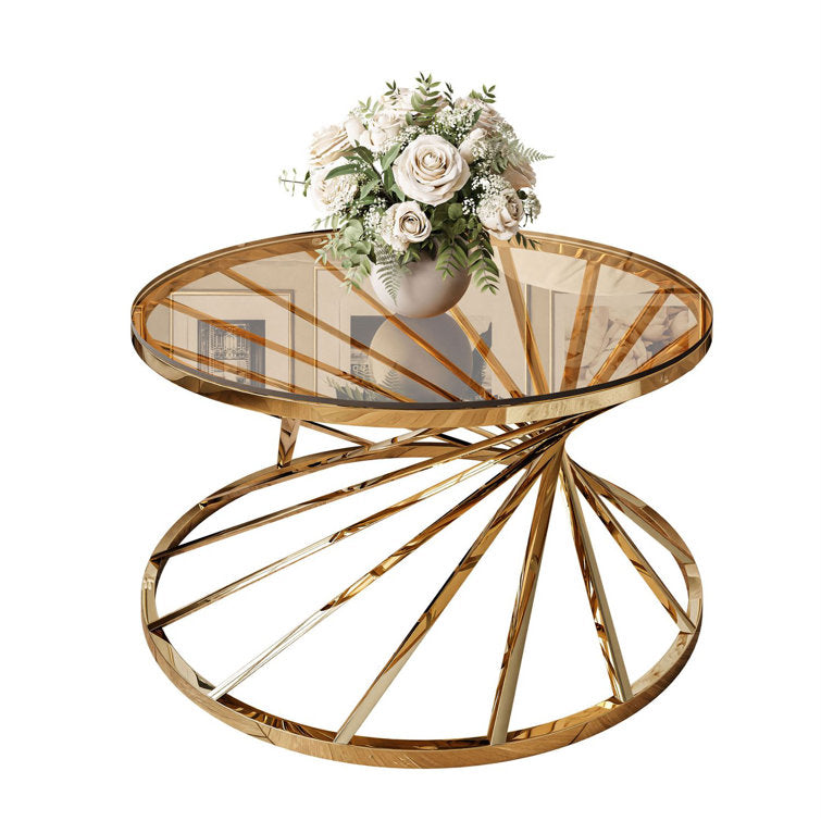 Kashish Glass Top Coffee Table For Living Room