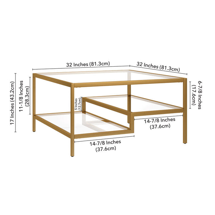 Cedar Metal Coffee Table For Living Room