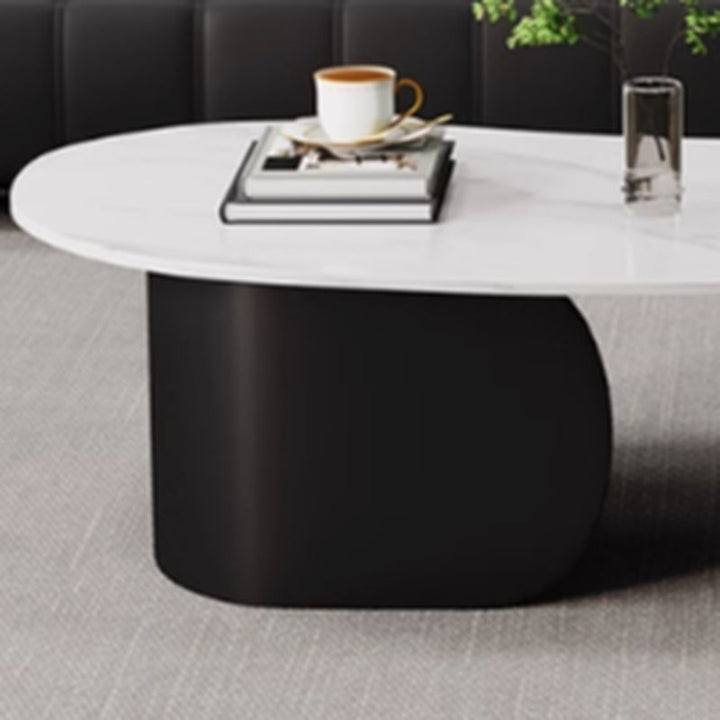 Myra Stainless Steel Coffee Table | Ceramic Composite Marble