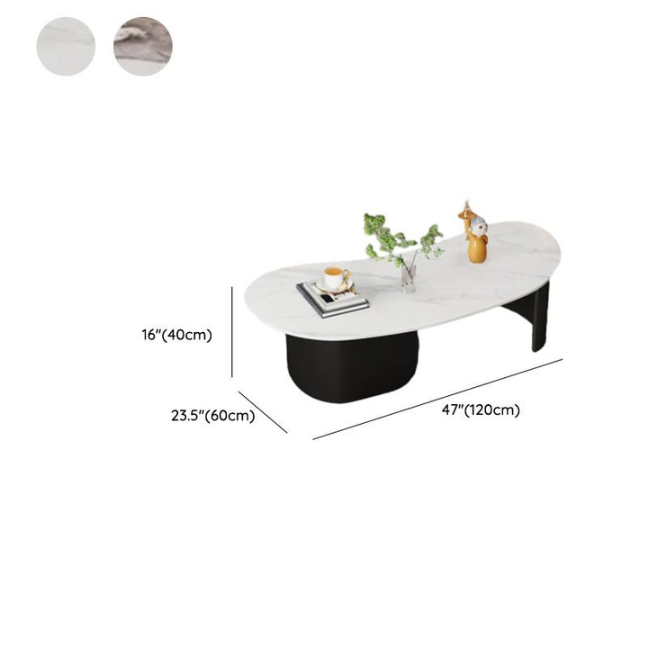 Myra Stainless Steel Coffee Table | Ceramic Composite Marble